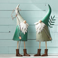 Set of 2 Iron Garden Gnomes with Flowers