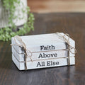 Faux Book Stack: Faith Above All Else