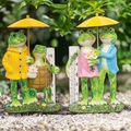 Assorted Resin Frog Couple Rain Gauge