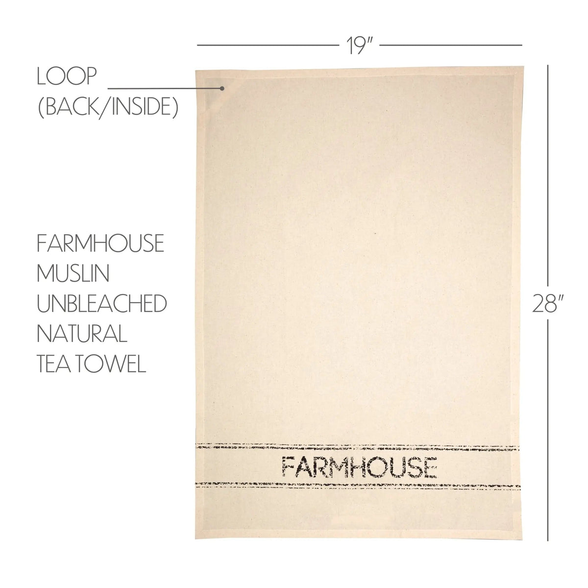 Rustic Farmhouse Tea Towels – Set of Cotton Flour Sack Kitchen Towels for Farmhouse Decor