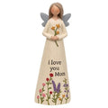 I Love You Mom Resin Angel Figurine