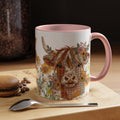 Patchwork Highland Cow Mug Floral Cottage Style Coffee Mug
