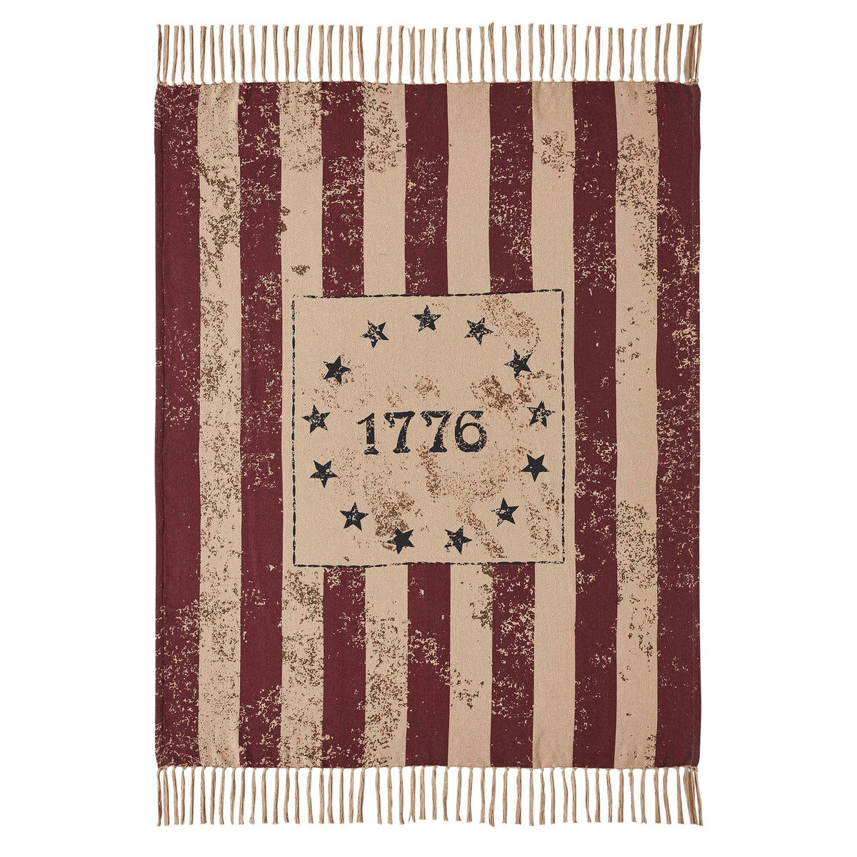 1776 Patriotic Woven Throw Blanket 50x60