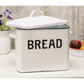 Black Rim Enamel Bread Box for Farmhouse Kitchen Storage