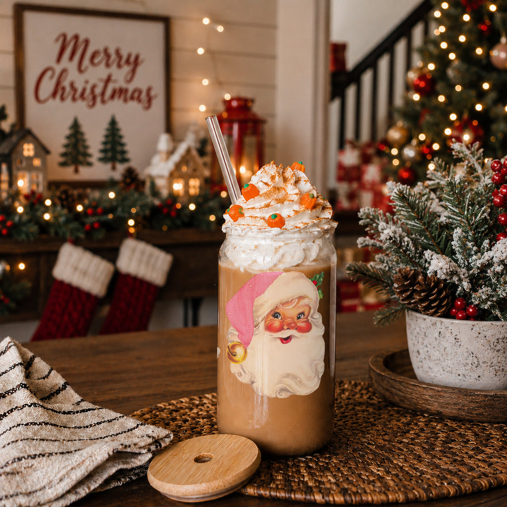 Vintage Pink Santa 17oz