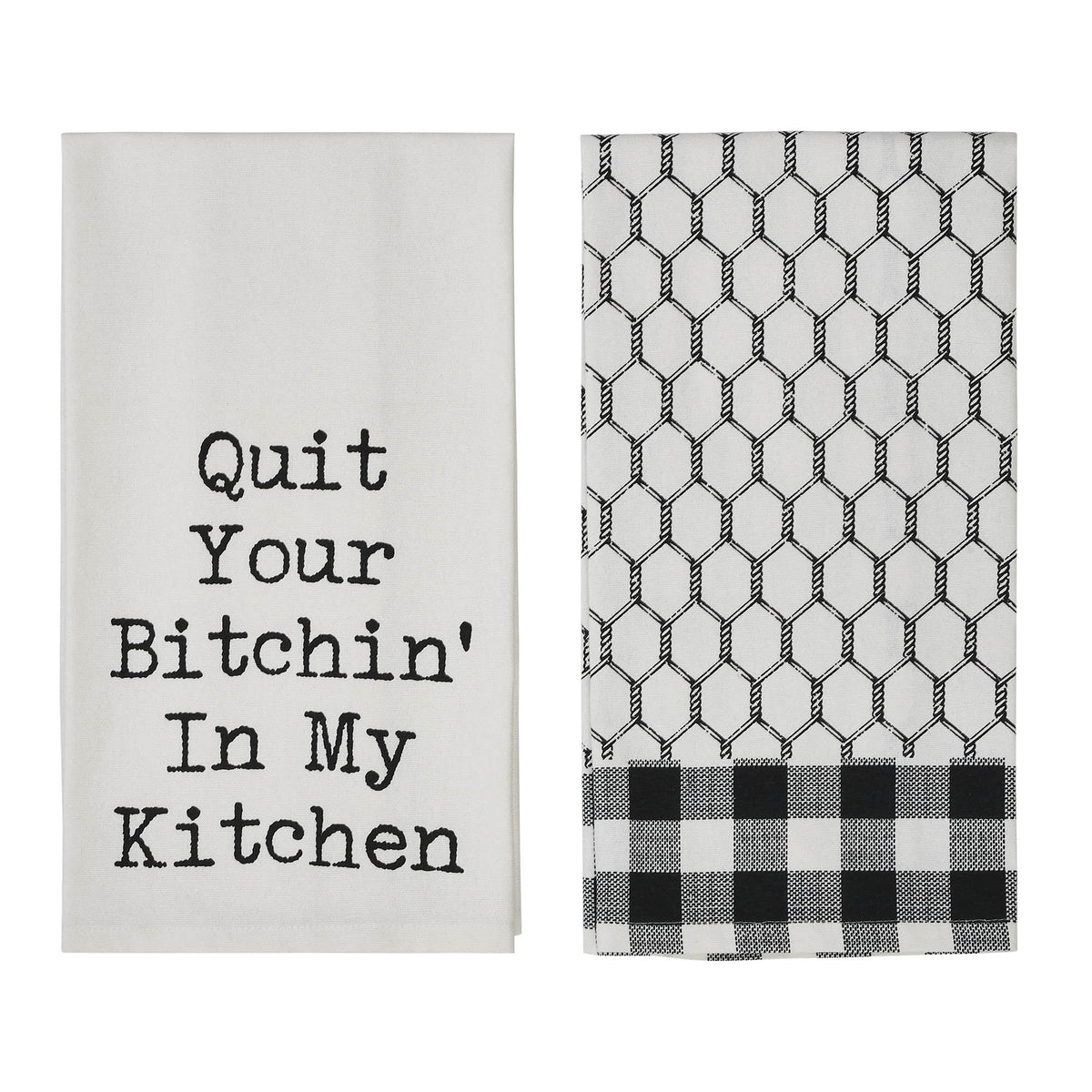 Quit Your Bitchin' In My Kitchen Tea Towel Set - Set of 2