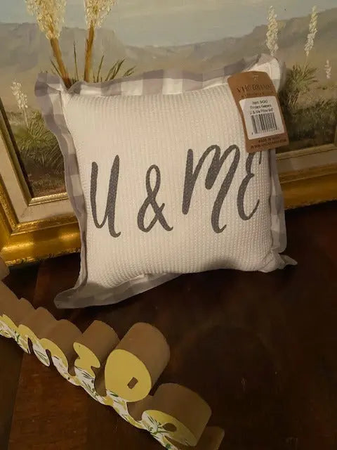 Finders Keepers You & Me Throw Pillow – Rustic Farmhouse Accent Pillow for Couch or Bed
